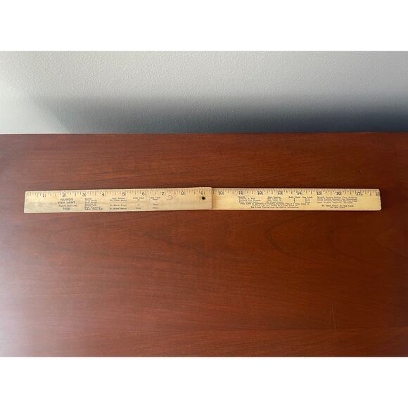1957 Illinois Fish Laws 18" Folding Wood Ruler Sears Roebuck 'Lets Go Fishing' - Picture 13 of 13
